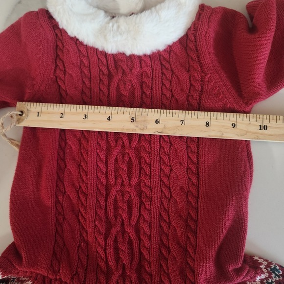 Gymboree Red Gingerbread Man Sweater Dress Baby Girls 12 18 Months - Picture 5 of 6